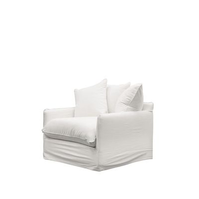 Bahama Slipcover couch- Armchair- White