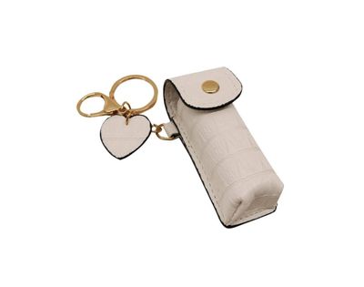 Keychain Lipstick Holder - White