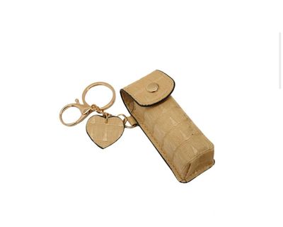 Keychain Lipstick Holder - Tan