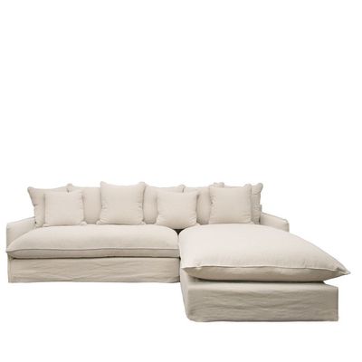 Bahama Slipcover couch- Chaise- Khaki