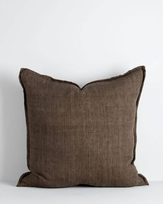Cassia- Handwoven 100% Linen Cushion by BAYA-  Clove