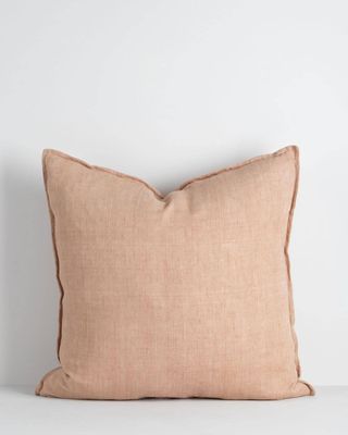 Cassia- Handwoven 100% Linen Cushion by BAYA- Toasted Coconut