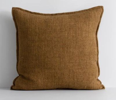 Flaxmill Cushion - Pecan W Feather Inner 50cm x 50cm