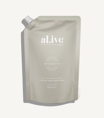 al.ive 1 Litre Wash Refill - Sea Cotton &amp; Coconut