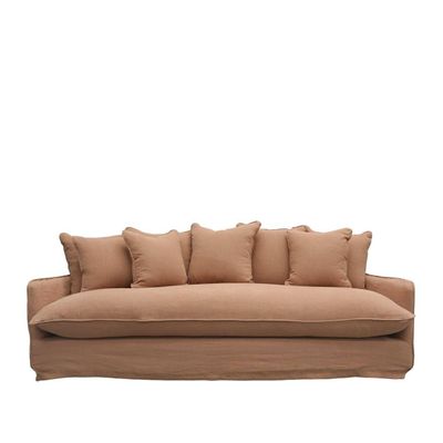 Bahama Slipcover couch- 3 seater- Brick