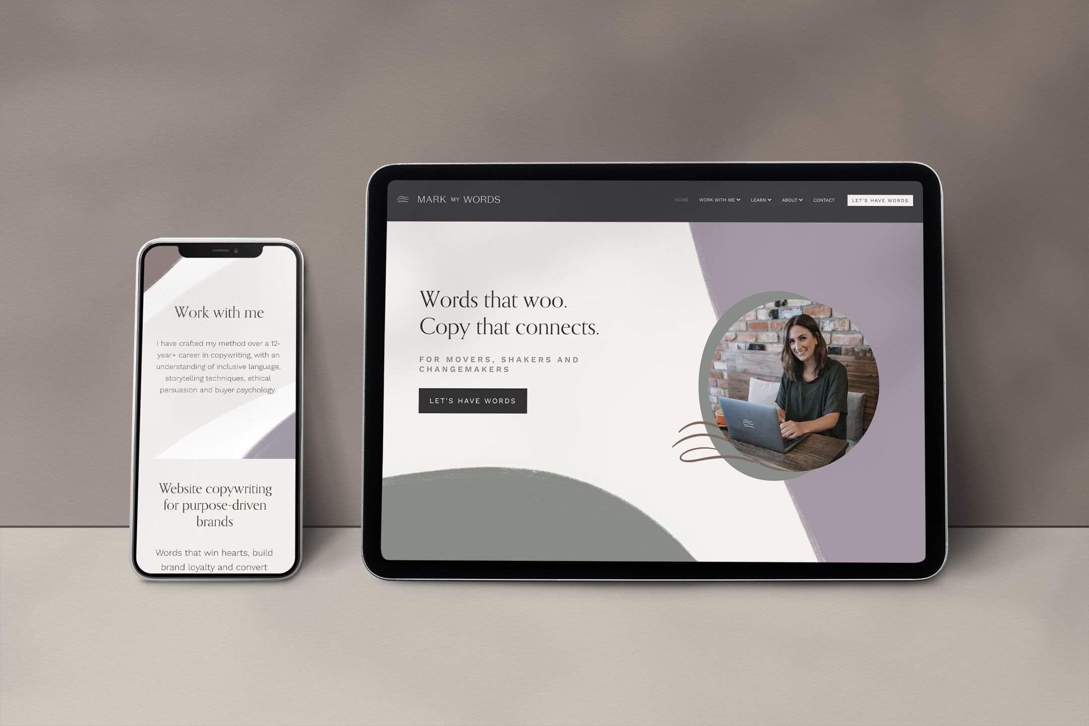 Website design for New Zealand Copywriter Monica Shepherd