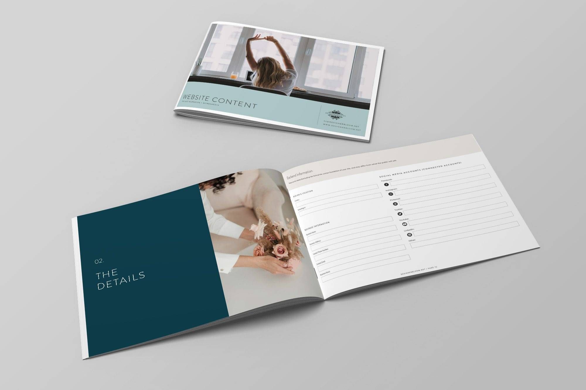 Photo of and link to the Website Content Workbook