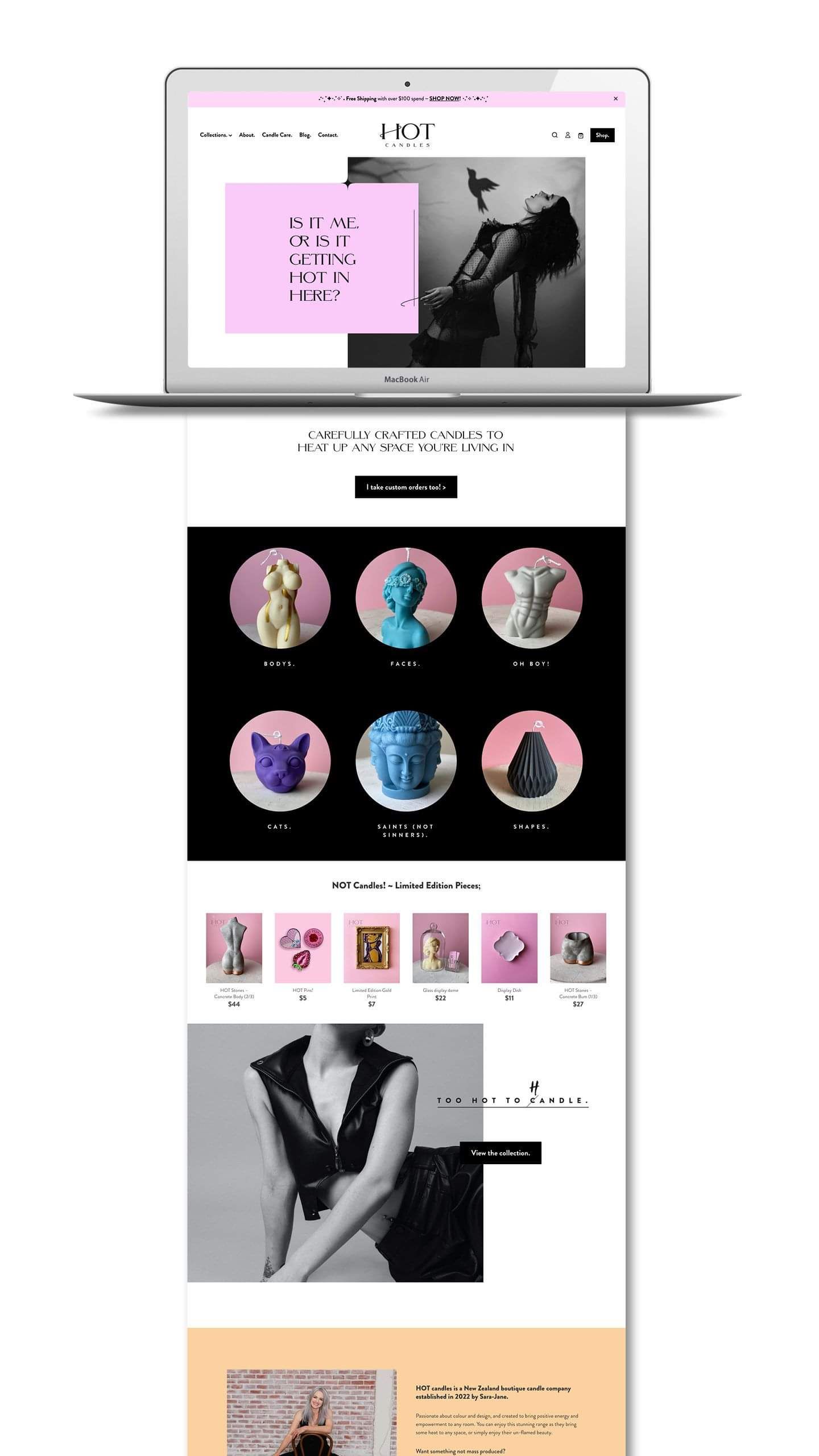 Custom Candles Website Design