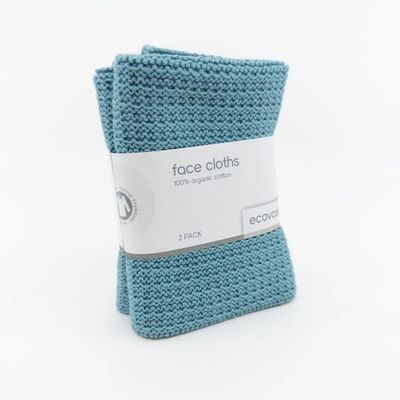 Face Cloths 2pk - Teal