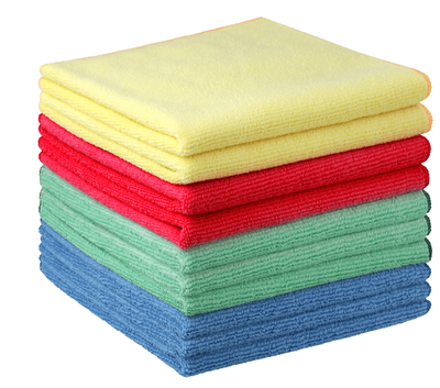 COMMERCIAL MICROFIBRE START UP PACK (3 BLUE/3 GREEN/2 PINK/2 YELLOW) 10 PACK