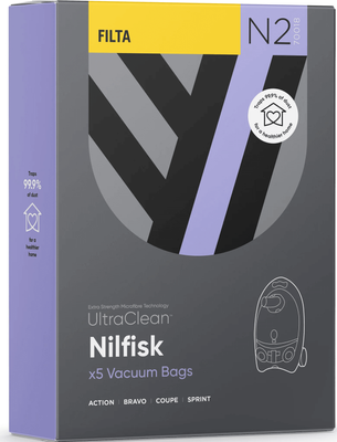 FILTA NILFISK SPRINT MICROFIBRE VACUUM CLEANER BAGS 5 PACK (F044)