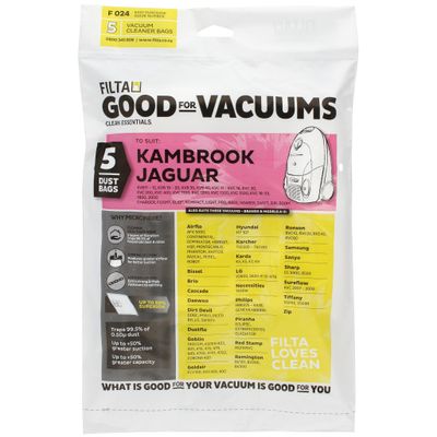 FILTA KAMBROOK MICROFIBRE VACUUM CLEANER BAGS 5 PACK (F024)