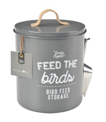 Burgon &amp; Ball - Feed the Birds Food Tin - Charcoal