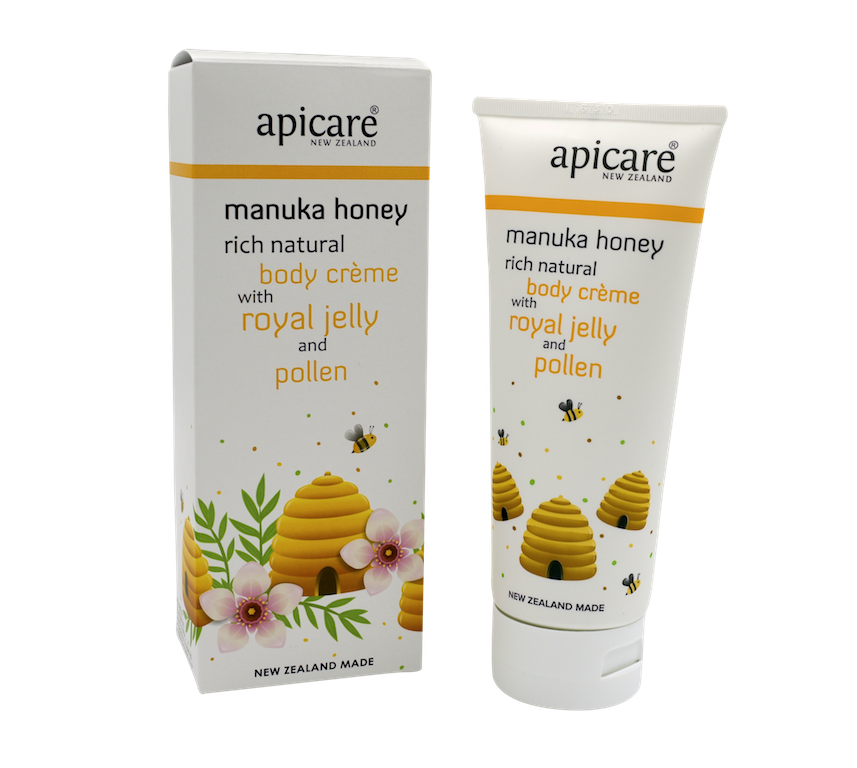 Apicare Manuka Honey Body Creme with Royal Jelly and Pollen 200g