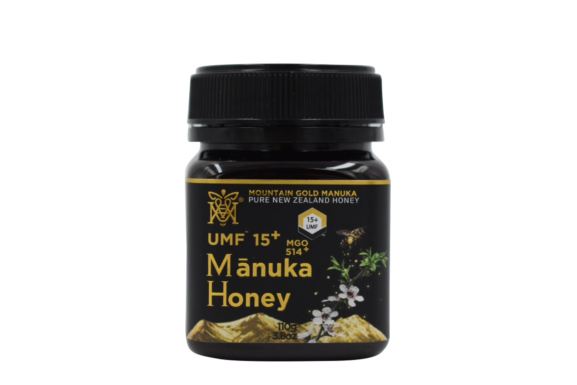 Mountain Gold Mānuka Honey UMF15+/MG 514 110g