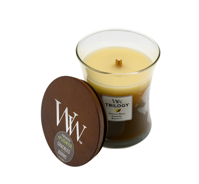 Woodwick Caf&eacute; Sweets Trilogy Candle - Medium