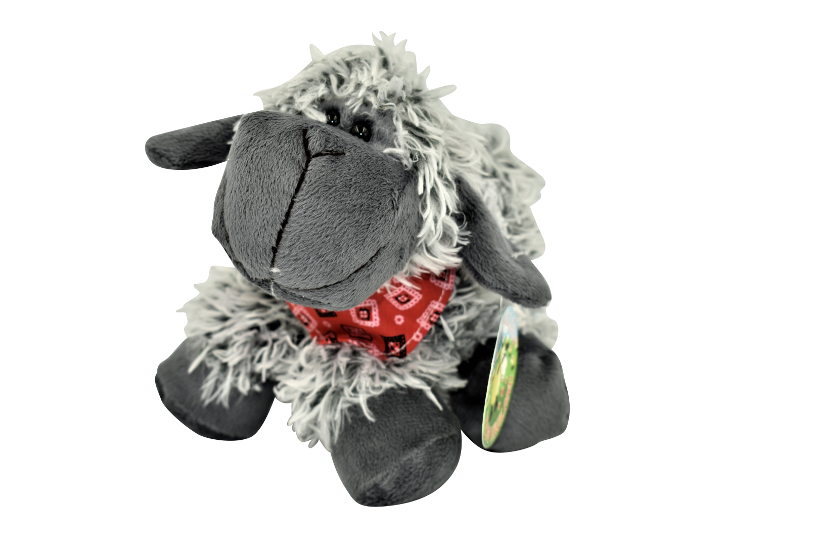 Sheep Toy Grey with Red Bandana
