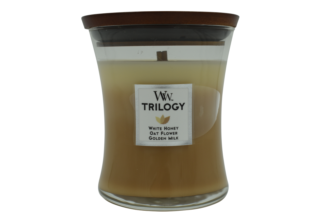 Woodwick Golden Treats Trilogy Candle - Medium