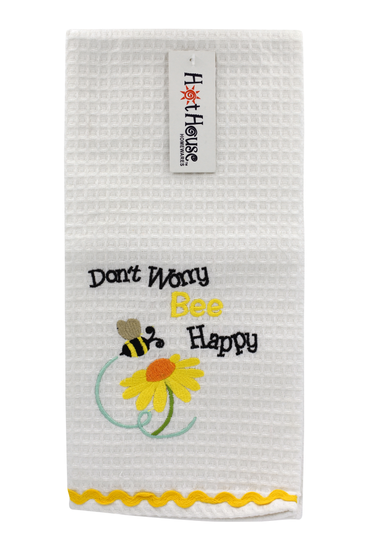 Tea Towel Don&#039;t Worry, Bee Happy