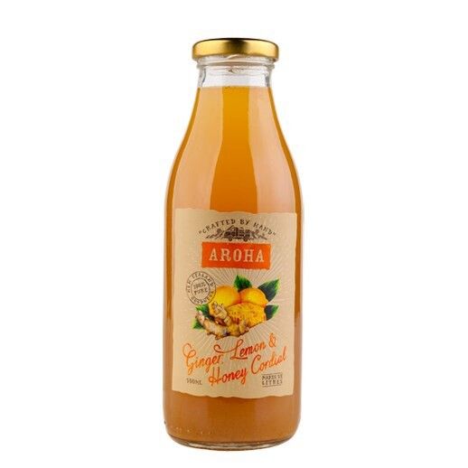 Aroha  Ginger,Lemon &amp; Honey Cordial 500ml