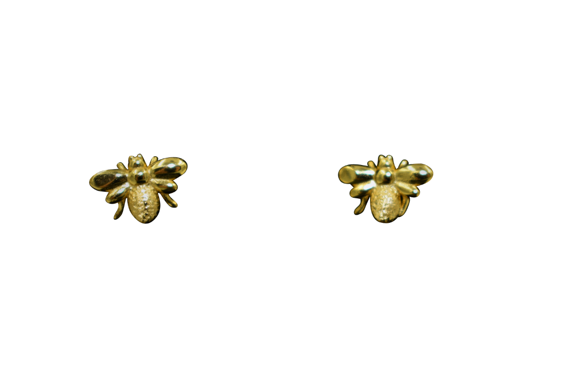 Gold Bee Studs