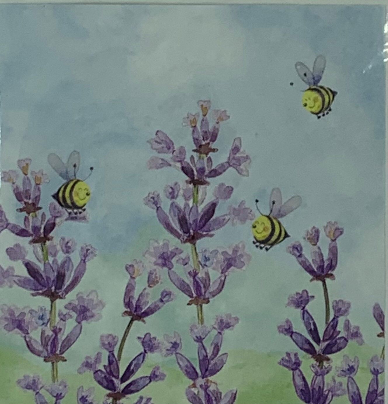 Lavender Bees Card