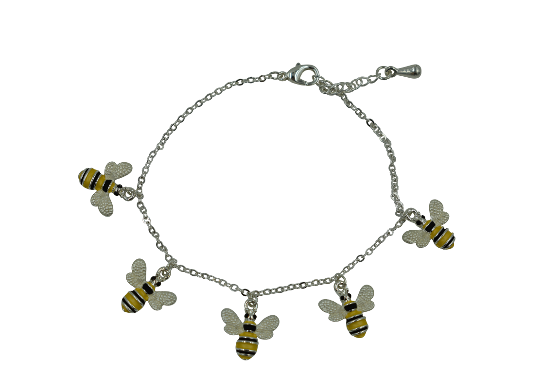 Bees Silver Chain Bracelet