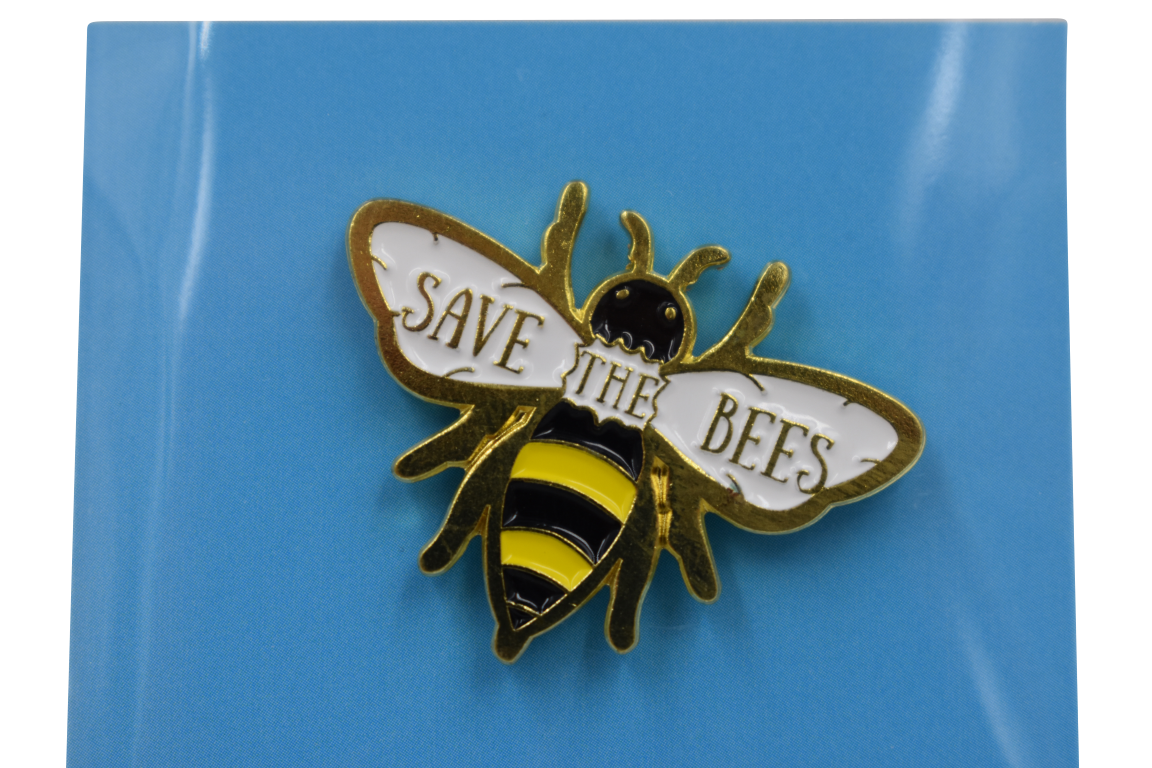 Metal Pin Brooch - Save The Bees
