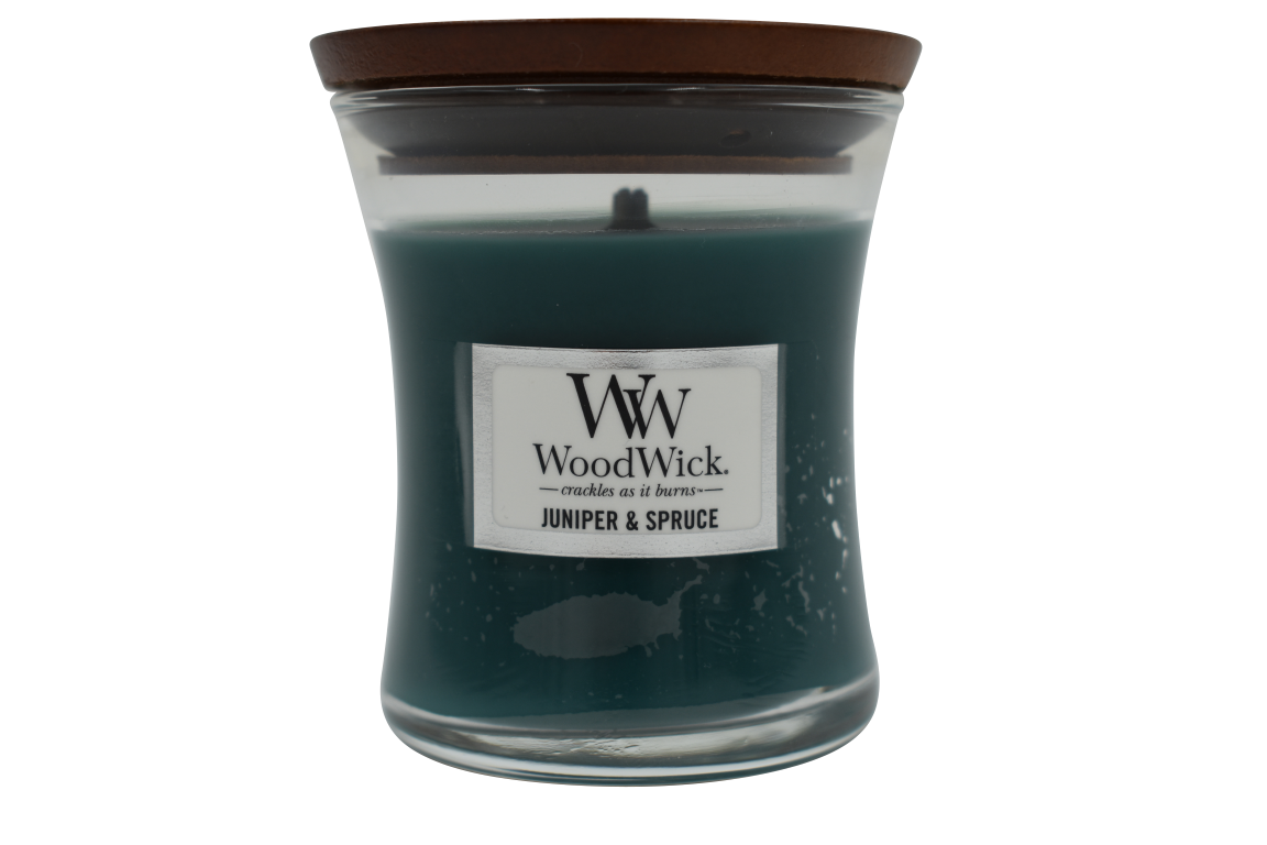 Woodwick Juniper and Spruce Candle - Medium