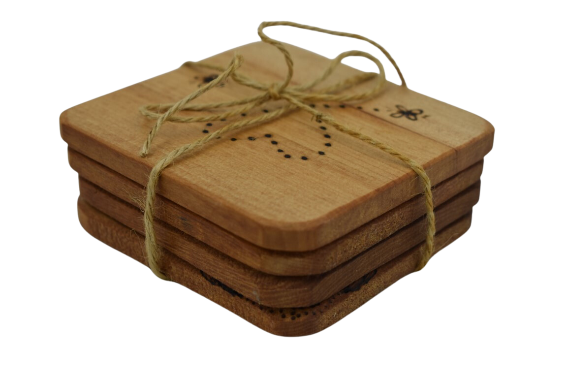 Wooden Coasters - Set of Four