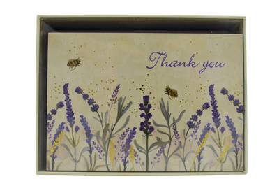 Lavender and Bee Thank You Notecards - Pack of 14