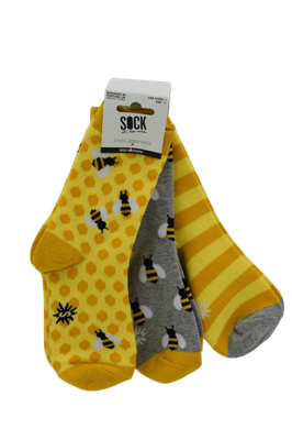 Bees Knees Socks - 3 Pack - Junior Crew / Adult