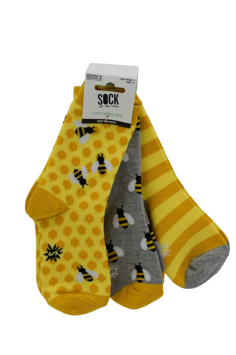 Bees Knees Socks - 3 Pack - Junior Crew / Adult