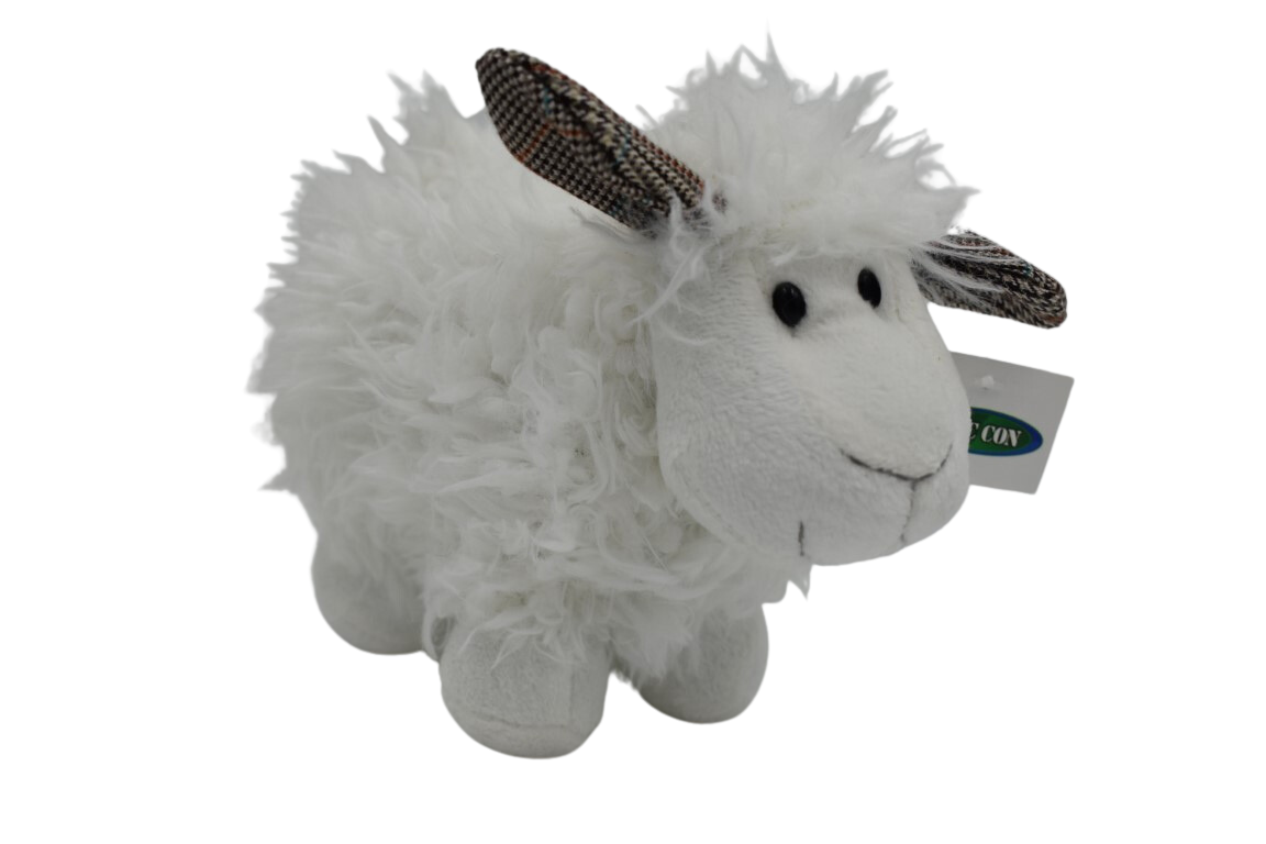 White Sheep Toy with Tartan Ears
