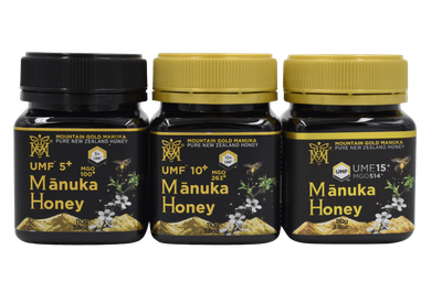 Manuka Honey Gift Pack UMF5+, 10+ and 15+ 3 x 110g