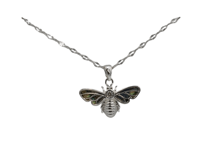 Equilibrium Paua Shell Bee Necklace