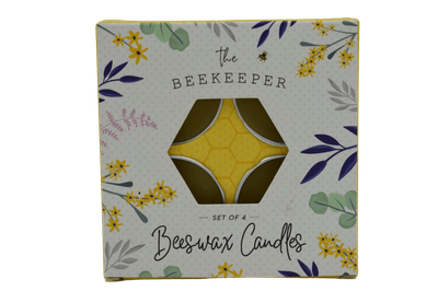 The Beekeeper Set of 4 Beeswax Candles