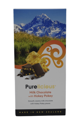 Purelicious Milk Chocolate with Hokey Pokey 100g