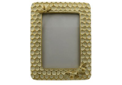Honey Bee on Frame - Ivory - 4&quot;x6&quot; (10x15cm)