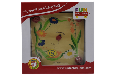 Wooden Ladybug Flower Press