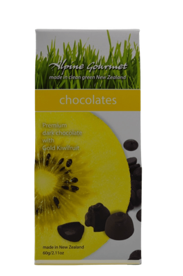 Alpine Gourmet Chocolates Pouch - Gold Kiwifruit 60g