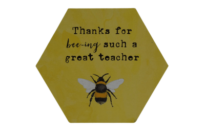 Bee Hexagonal Sign - &#039;Thanks for bee-ing such a great teacher&#039;