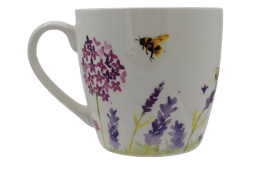 Lavender and Bees Breakfast Mug