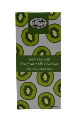 Alpine Gourmet Kiwifruit Milk Chocolate Bar 100g