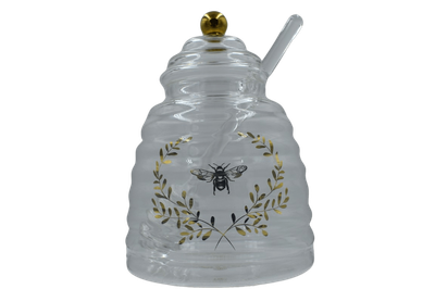 Elegant Bee Honey Pot and Dipper 500ml