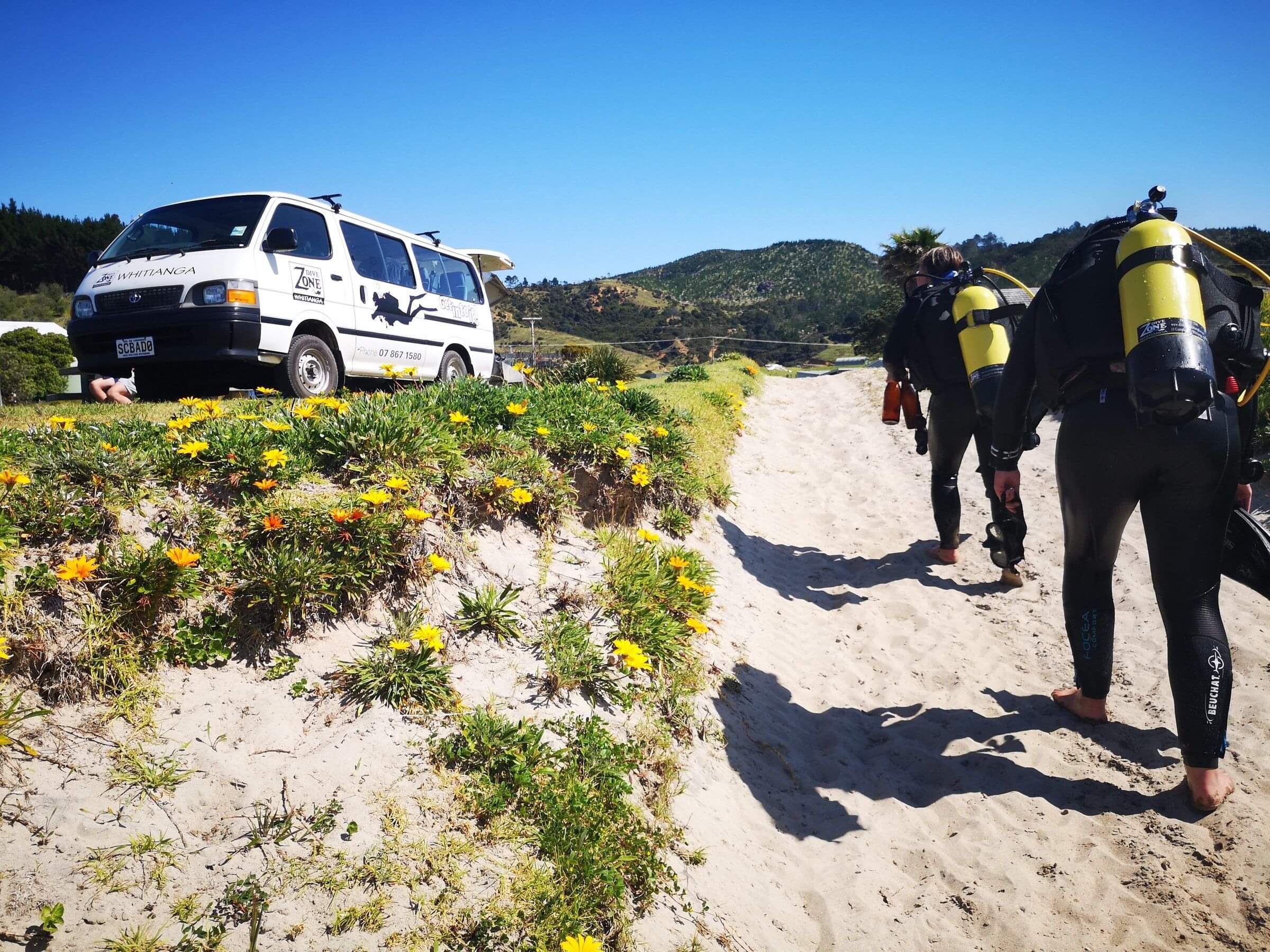 Diving from beautiful Otama Beache