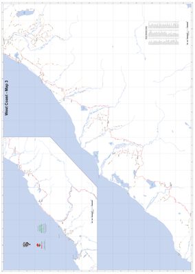 West Coast 3 A0 Wall Map