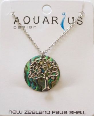 Paua Tree of Life Necklace
