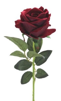 Artificial Single Rose - Red