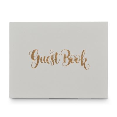 Guest Book - White and Gold